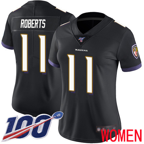 Baltimore Ravens Limited Black Women Seth Roberts Alternate Jersey NFL Football 11 100th Season Vapor Untouchable